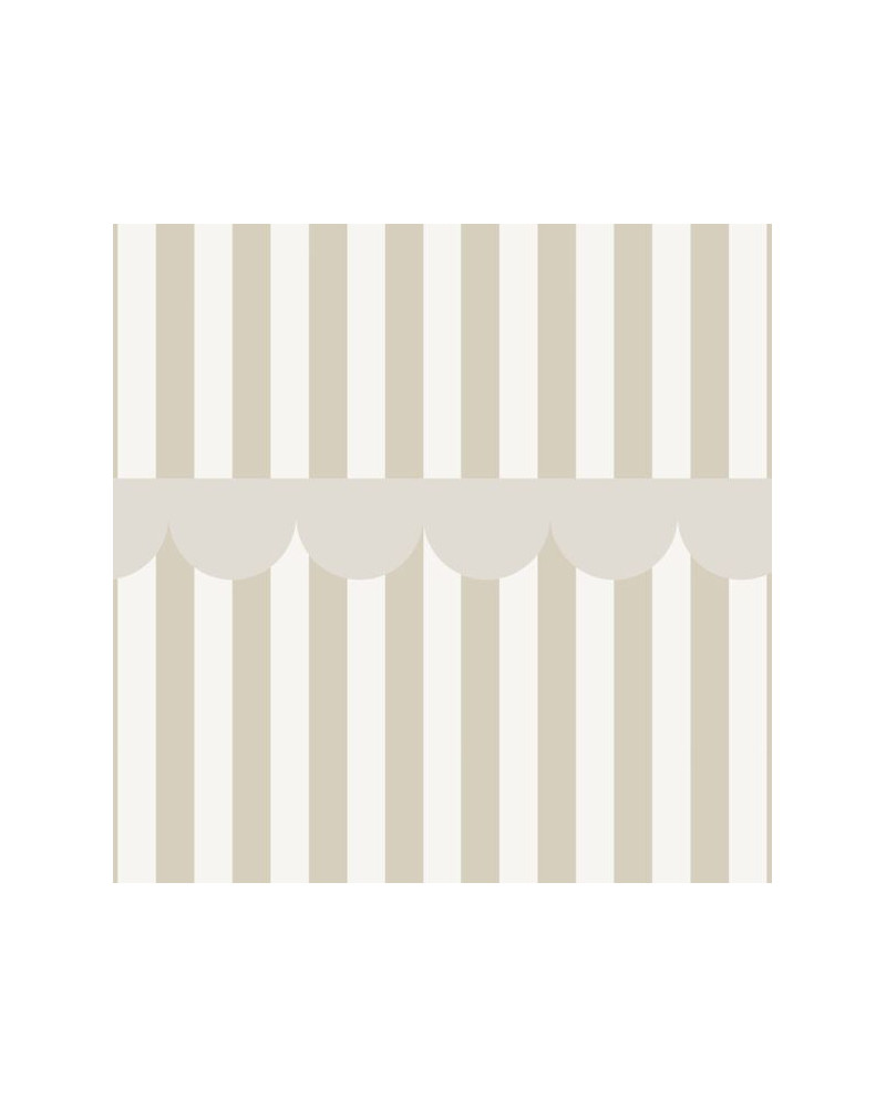 échantillon papier peint à rayures - beige et blanc