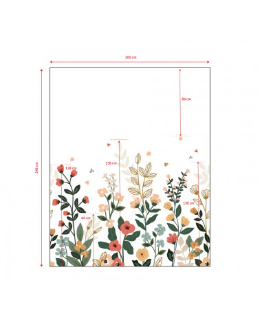 Papier peint enfant Bloem fleurs du printemps - Lilipinso