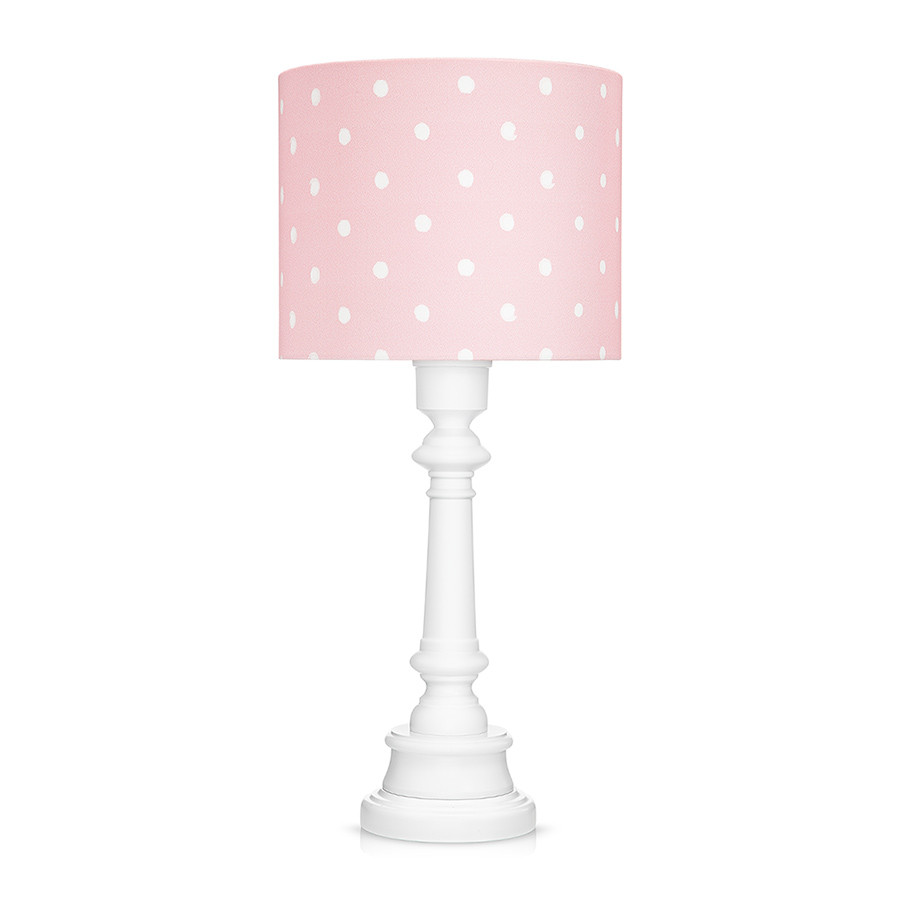 Lampe à poser pois rose