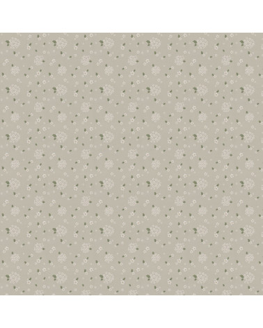 Papier peint enfant petites fleures blanches