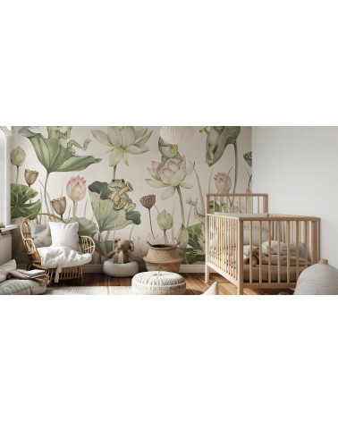 Papier peint panoramique water lily orchestra - Kikki belle