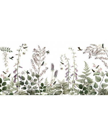 Papier peint enfant Hummingbird Hedge - Kikki Belle