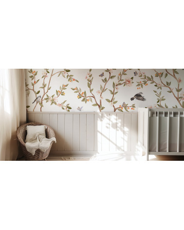 Papier peint enfant Summer roses - Kikki Belle