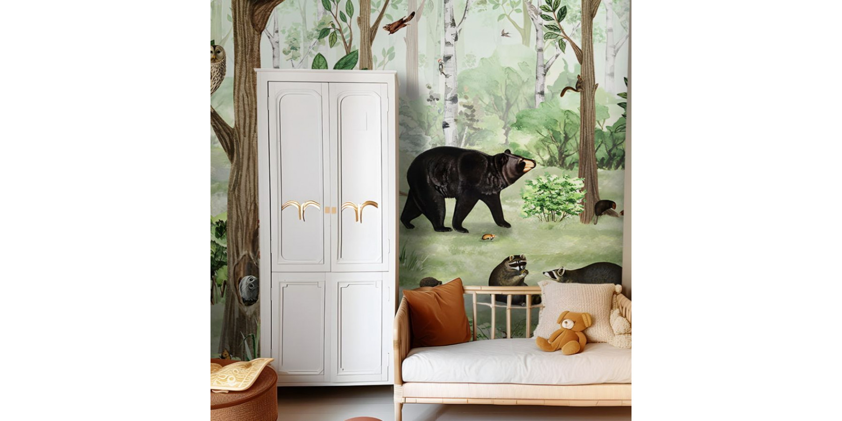 Papier peint enfant Forest Lookbook Kikki belle