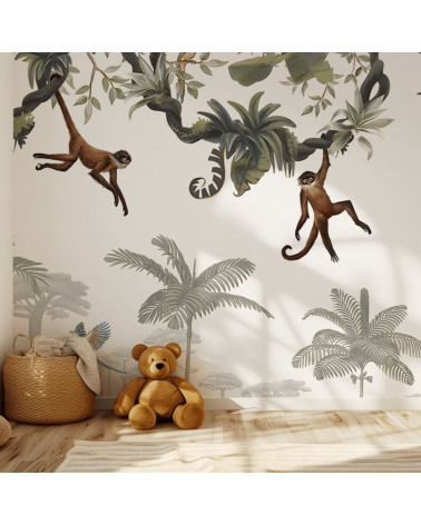 Papier peint enfant Cheeky Monkeys - Kikki Belle