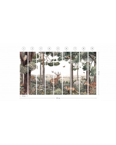 Papier peint enfant Forest Jive - kikki belle