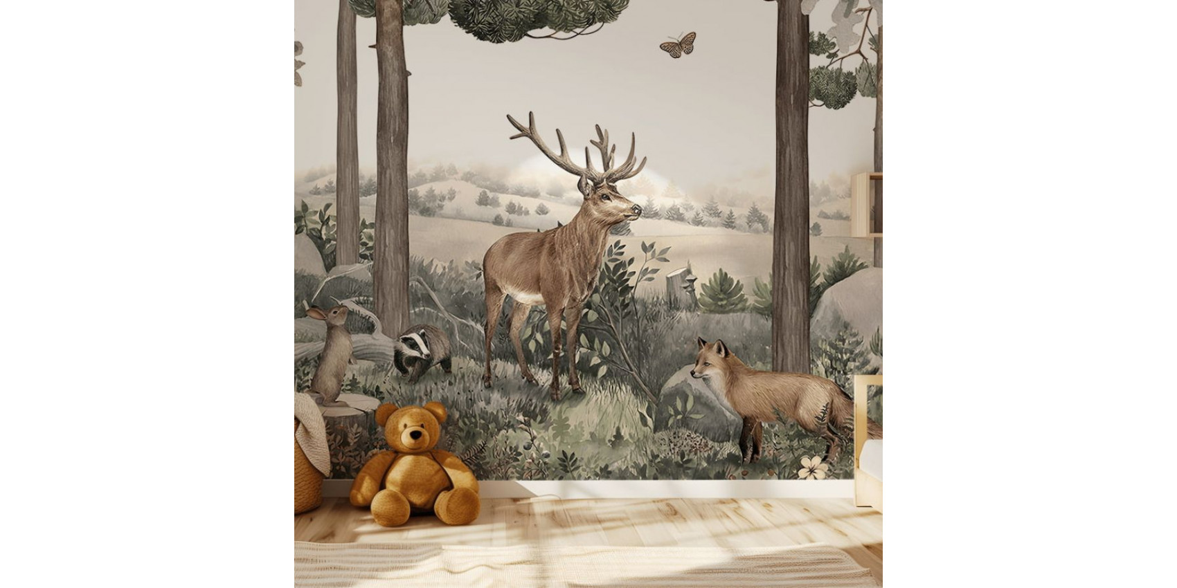 Papier peint enfant Forest Jive - kikki belle