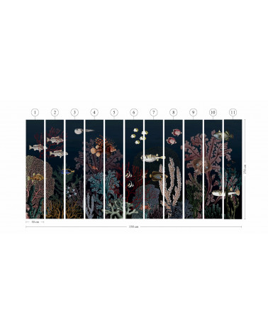 Papier peint enfant Roaring reef -blue kikki belle