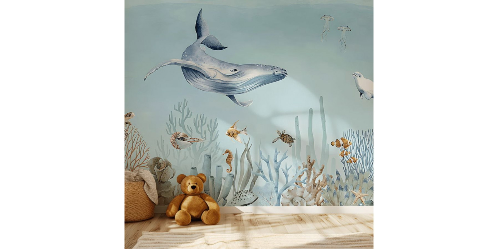 Papier peint enfant Secret Sealife