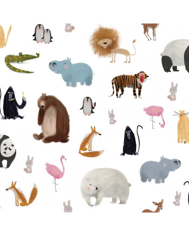 Papier peint enfant - les animaux - Lilipinso