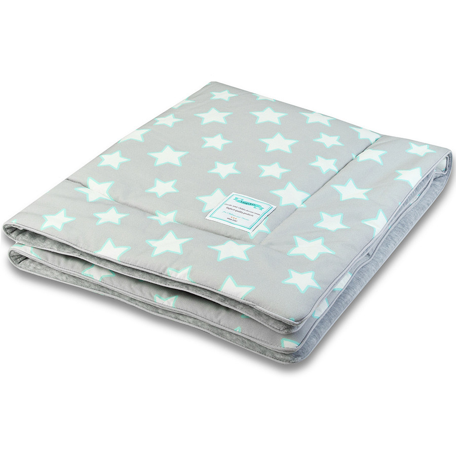 Couverture grise motif étoiles Couverture grise motif étoiles
