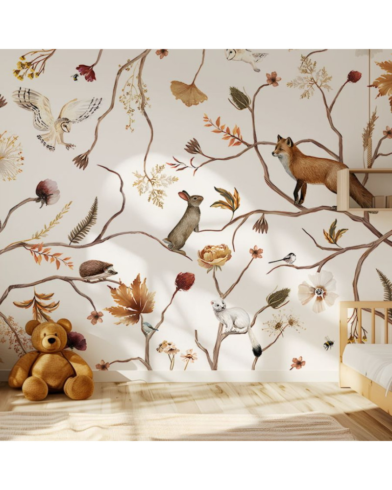 Echantillon papier peint Playful Forest