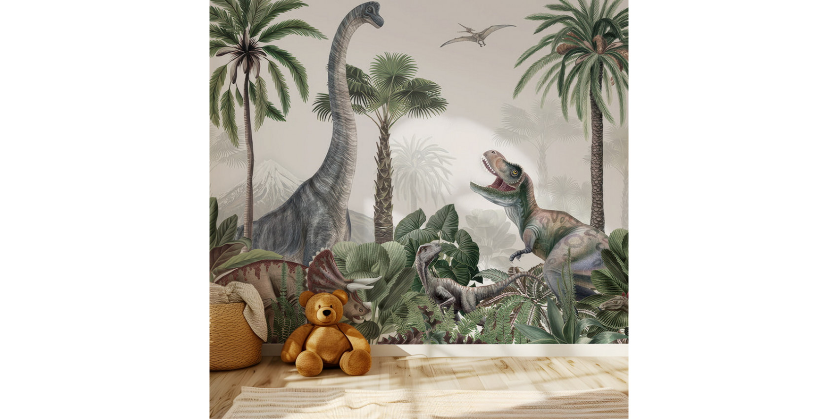 Papier peint enfant Dino Jive - Kikki Belle