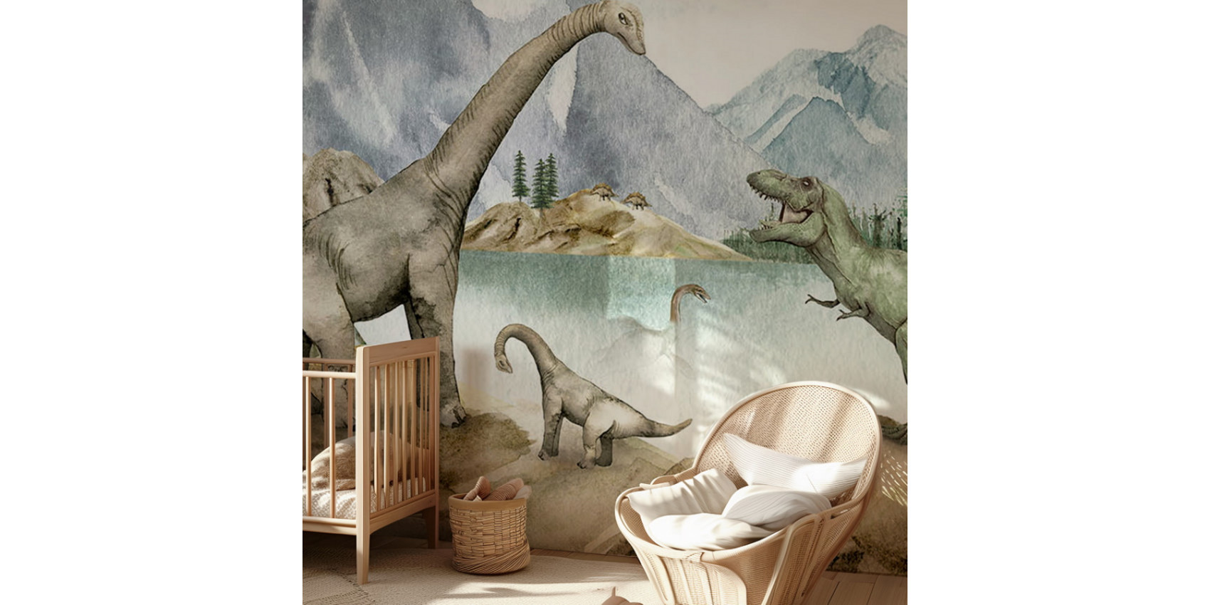 Papier peint enfant Dino Dreams - Kikki belle