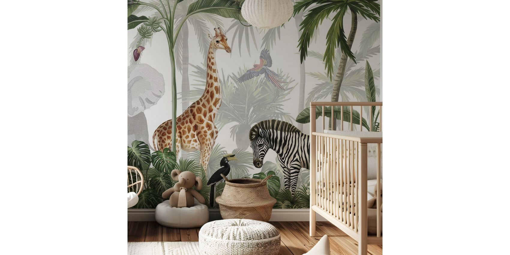 Papier peint enfant Jungle Jive - Kikki Belle