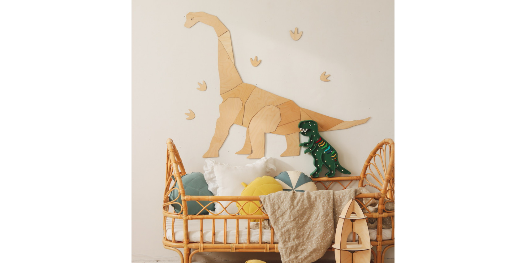 Décoration Murale en Bois - Diplodocus