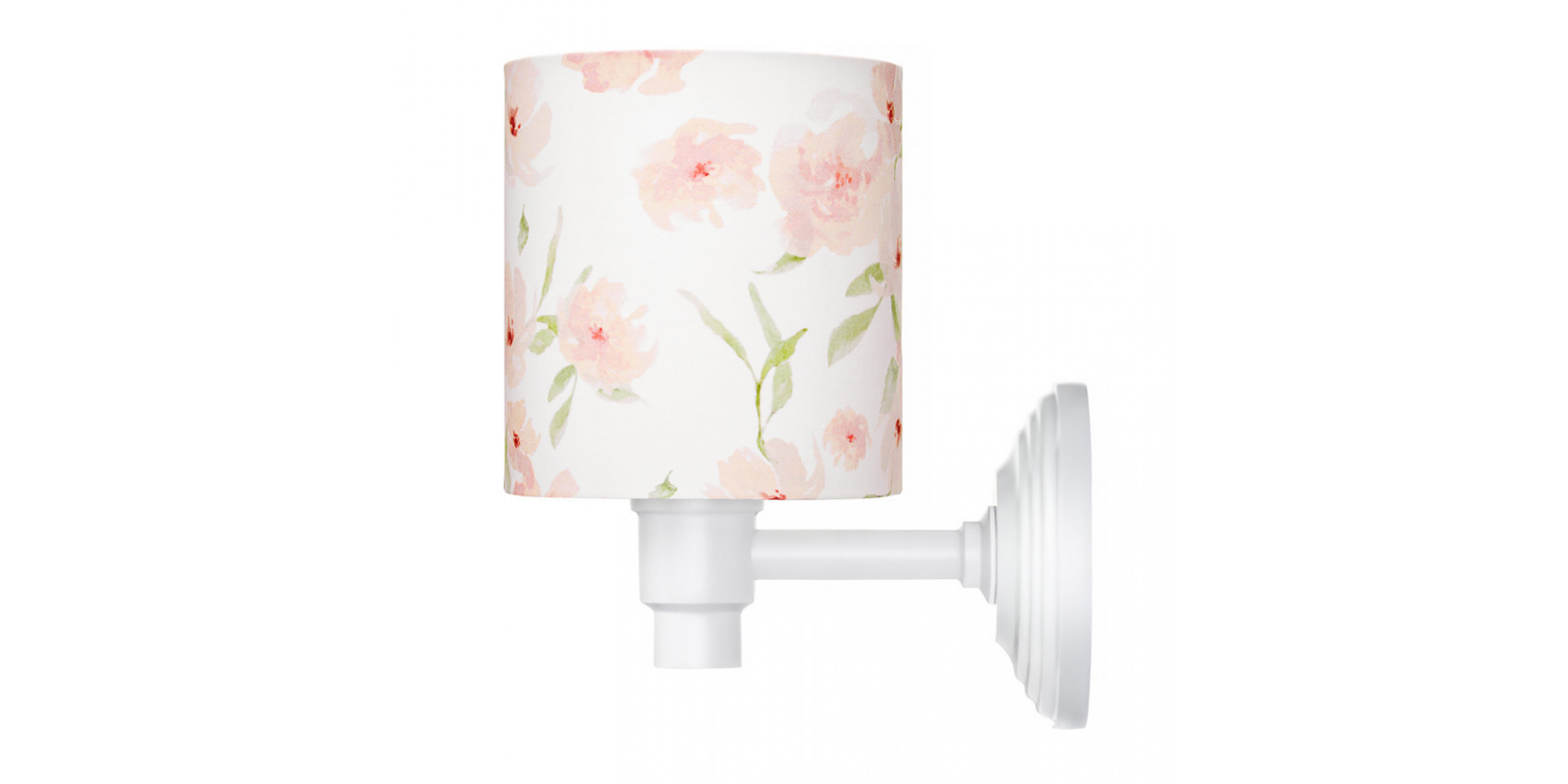 Applique Murale Enfant Fleurs Papillons | Douille E27 40W Max | Design Blanc Pour Chambre Fille