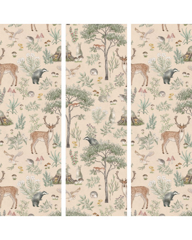 Papier peint enfant Fantastic Forest - beige