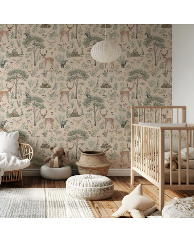 Papier peint enfant Fantastic Forest - beige