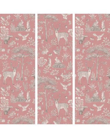 Papier peint enfant Fantastic Forest - vintage pink