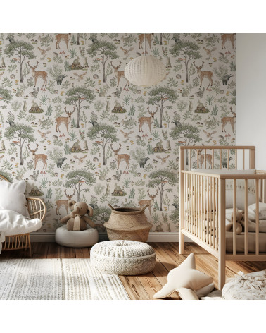 Papier peint enfant Fantastic Forest - white