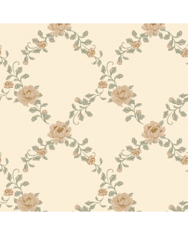 Papier peint enfant - Losange de Pivoines