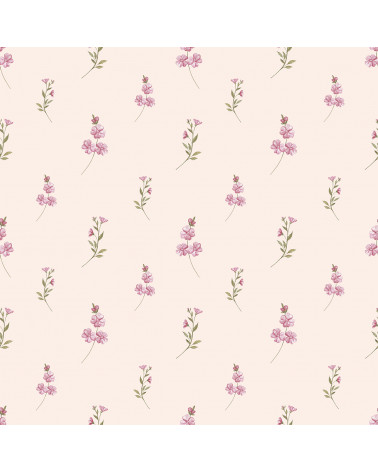Papier peint enfant - Brise Florale - rose