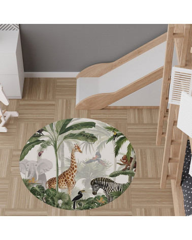 Tapis enfant rond en vinyl Jungle Jive