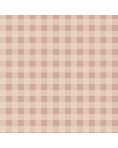 Papier Peint Enfant Carreaux Minimini – Rose et Crème