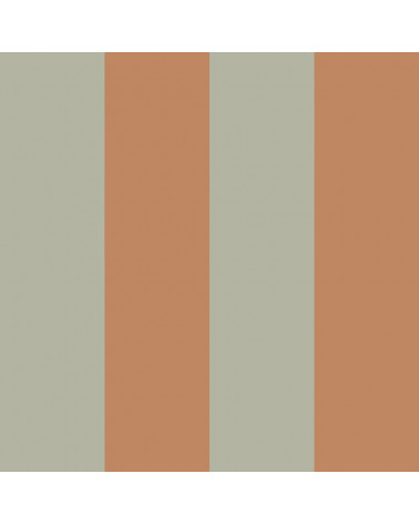 Papier Peint Enfant – Rayures Vert et Brun Nature