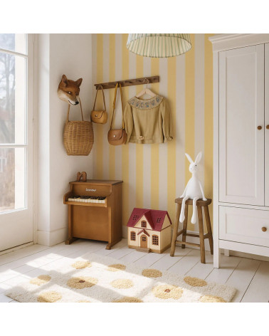 Papier Peint Enfant – Rayures Gelati Limone