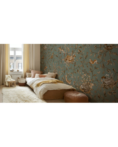 Papier peint enfant Playful Woods - Vintage Green
