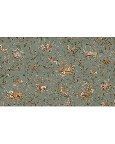 Papier peint enfant Playful Woods - Vintage Green