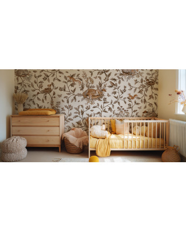 Papier peint enfant Playful Woods - Vintage White