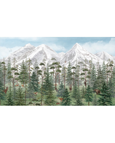 Papier peint enfant Forest Mountain