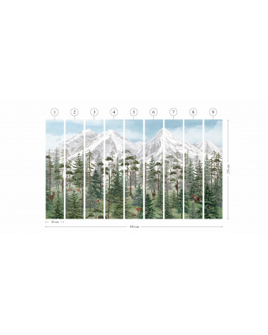 Papier peint enfant Forest Mountain
