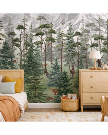 Papier peint enfant Forest Mountain