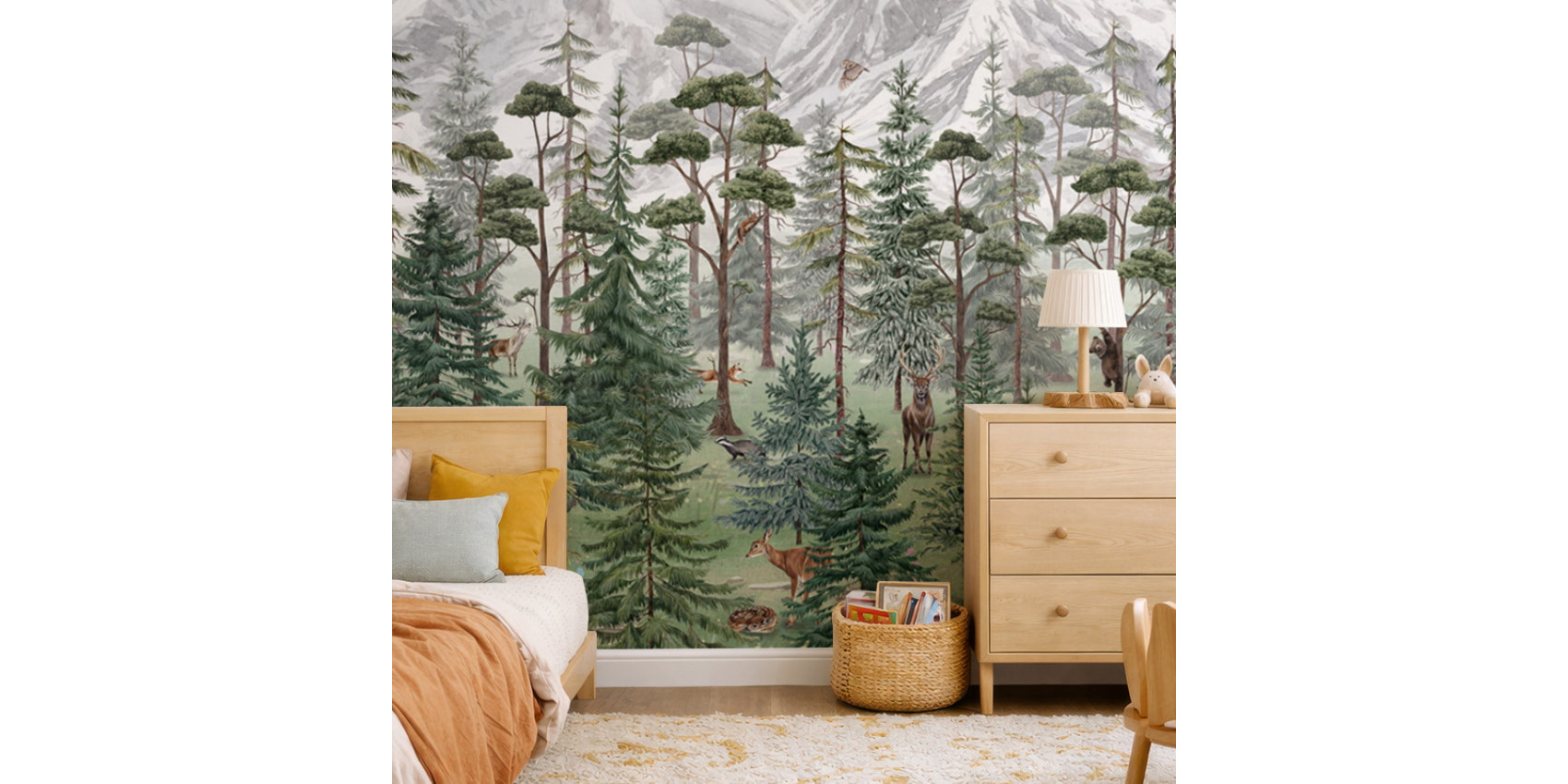 Papier peint enfant Forest Mountain