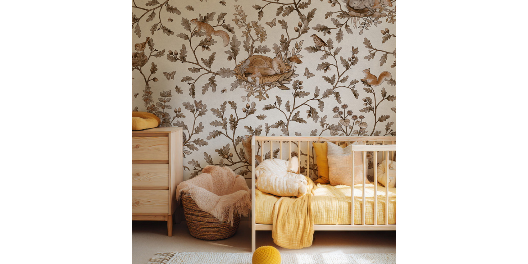 Papier peint enfant Playful Woods - Vintage White