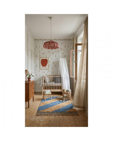 Papier Peint Enfant – Lapins, Petits Cœurs et Ornement Vintage Dekornik