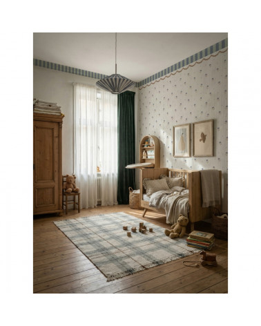 Papier Peint Enfant – Fleurs Rétro Délicates et Ornement  Dekornik