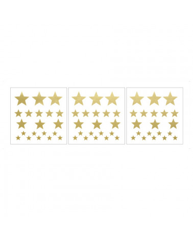 Stickers étoiles dorées, 60 pièces