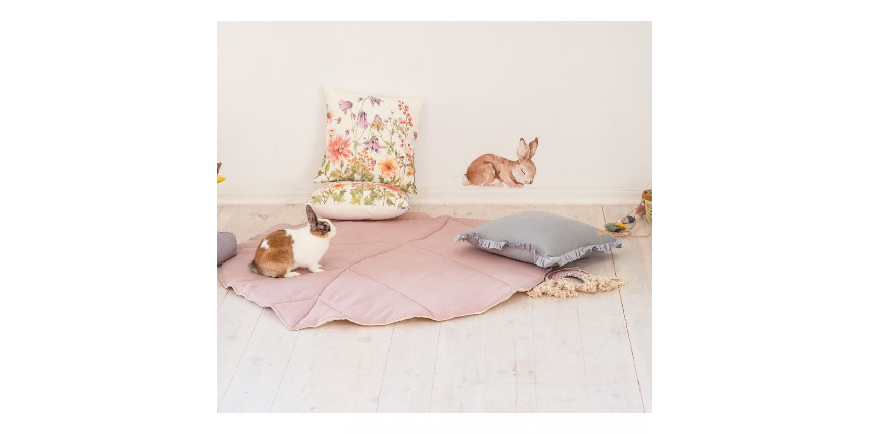 Tapis De Jeu Bébé écureuil 127x127 Cm - Mousse épaisse Pliable - Pour Sol, Voyage, Pique-nique