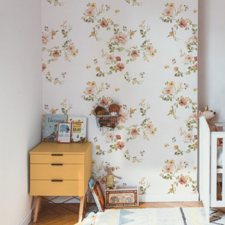 papier peint Floral Vintage dekornik -petit bison